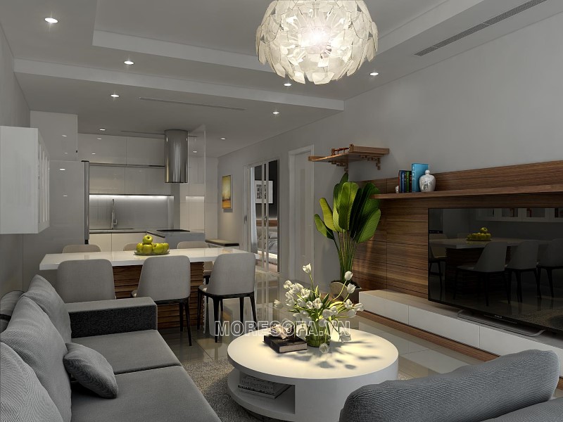 Ghế sofa góc nỉ đẹp cho phòng khách chung cư